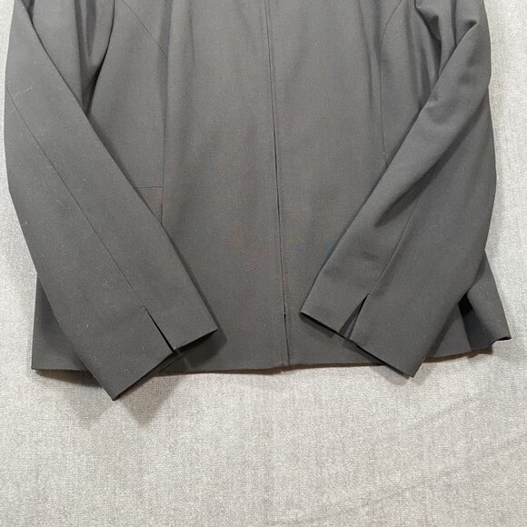 Norton McNaughton Womens Black Zip-Front Blazer Jacket Size 12 Polyester Blend - Picture 2 of 7